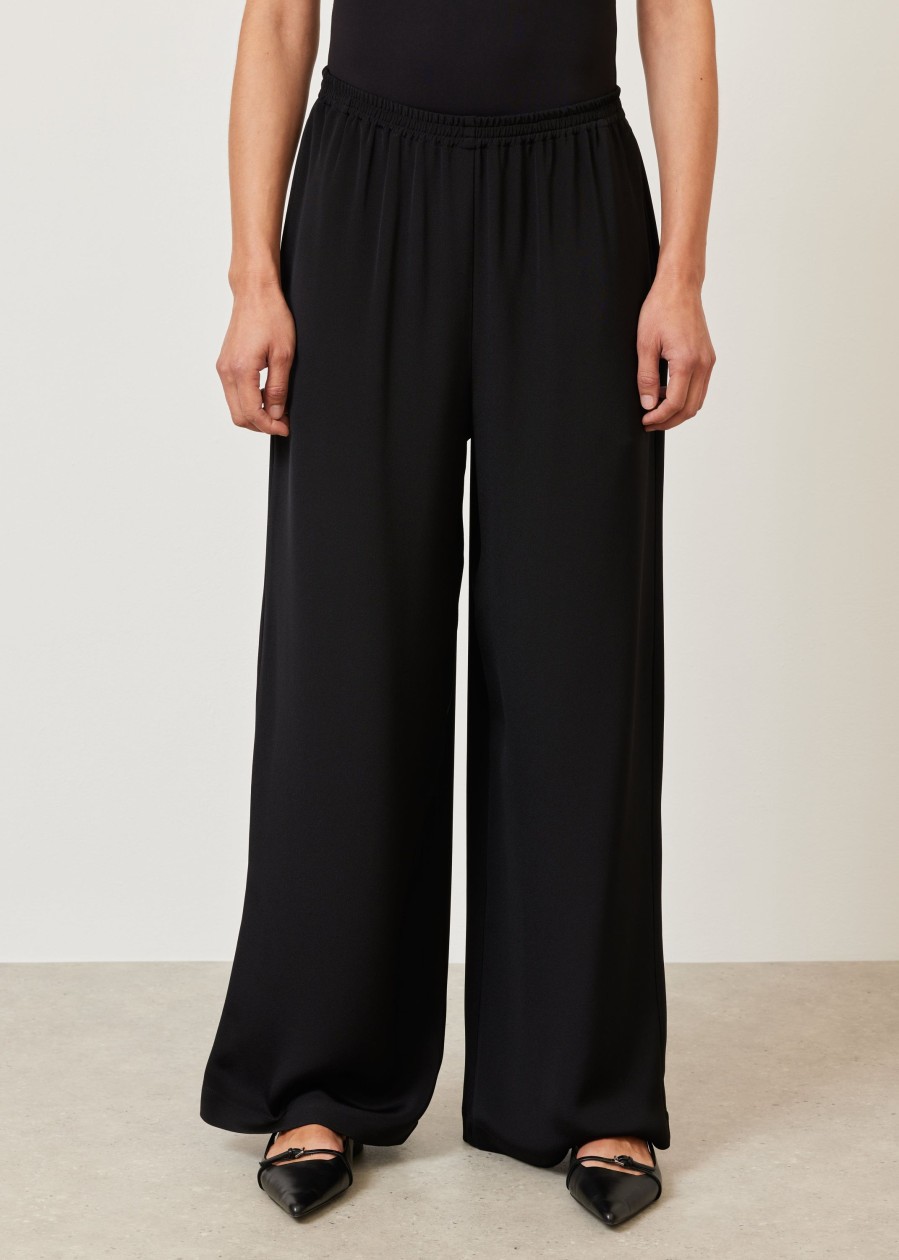 Women Eskandar | Flared Trouser Black