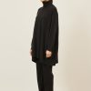 Women Eskandar | Panelled A-Line Roll Neck Sweater-Long Plus Coal