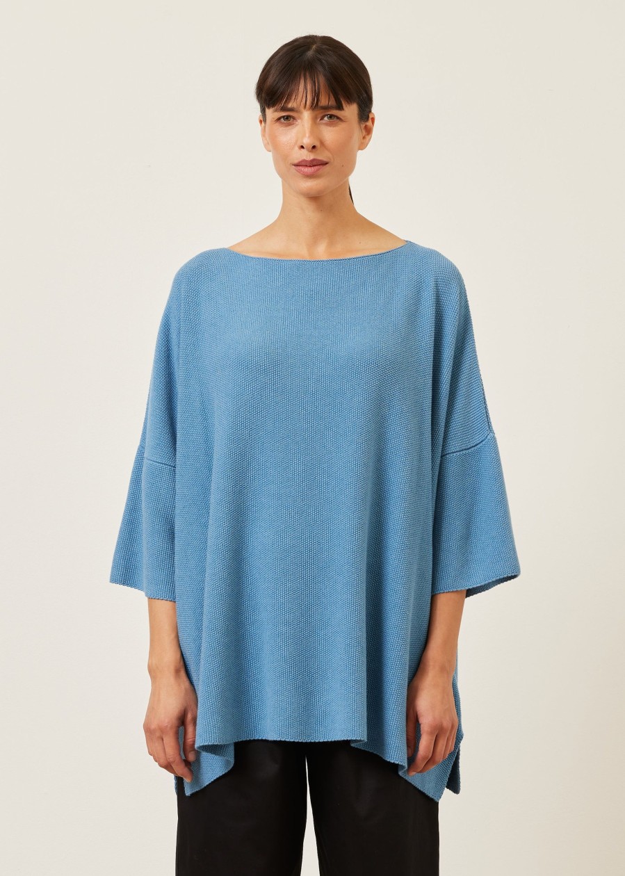 Women Eskandar | Square 3/4 Sleeve Sweater-Long Darkwoad