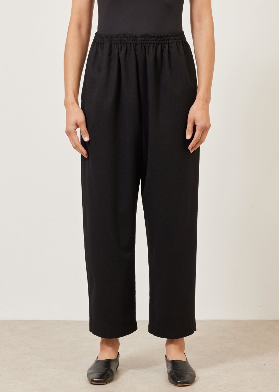 Women Eskandar | Longer Japanese Trouser Black