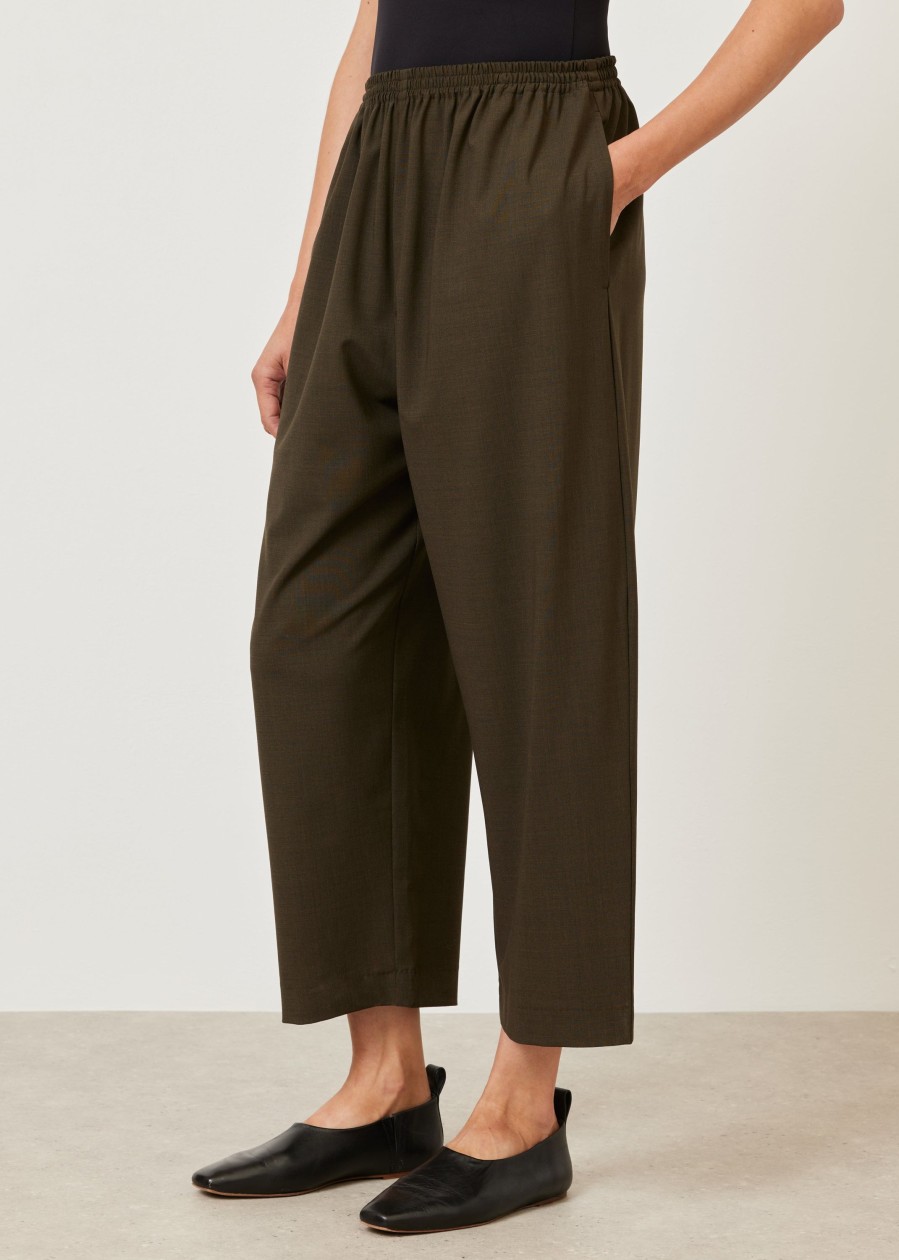 Women Eskandar | Japanese Trouser Greenbronze