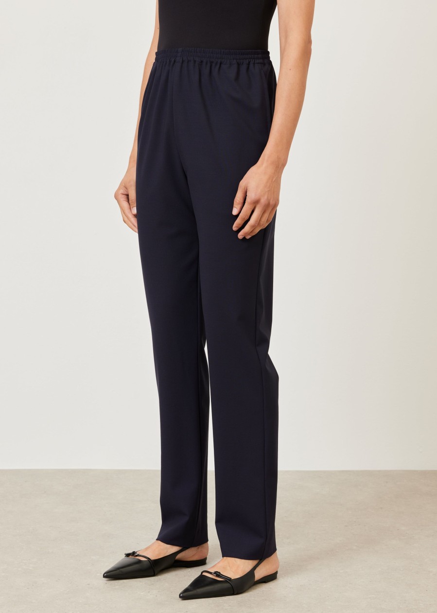 Women Eskandar | Narrow Trouser Navy