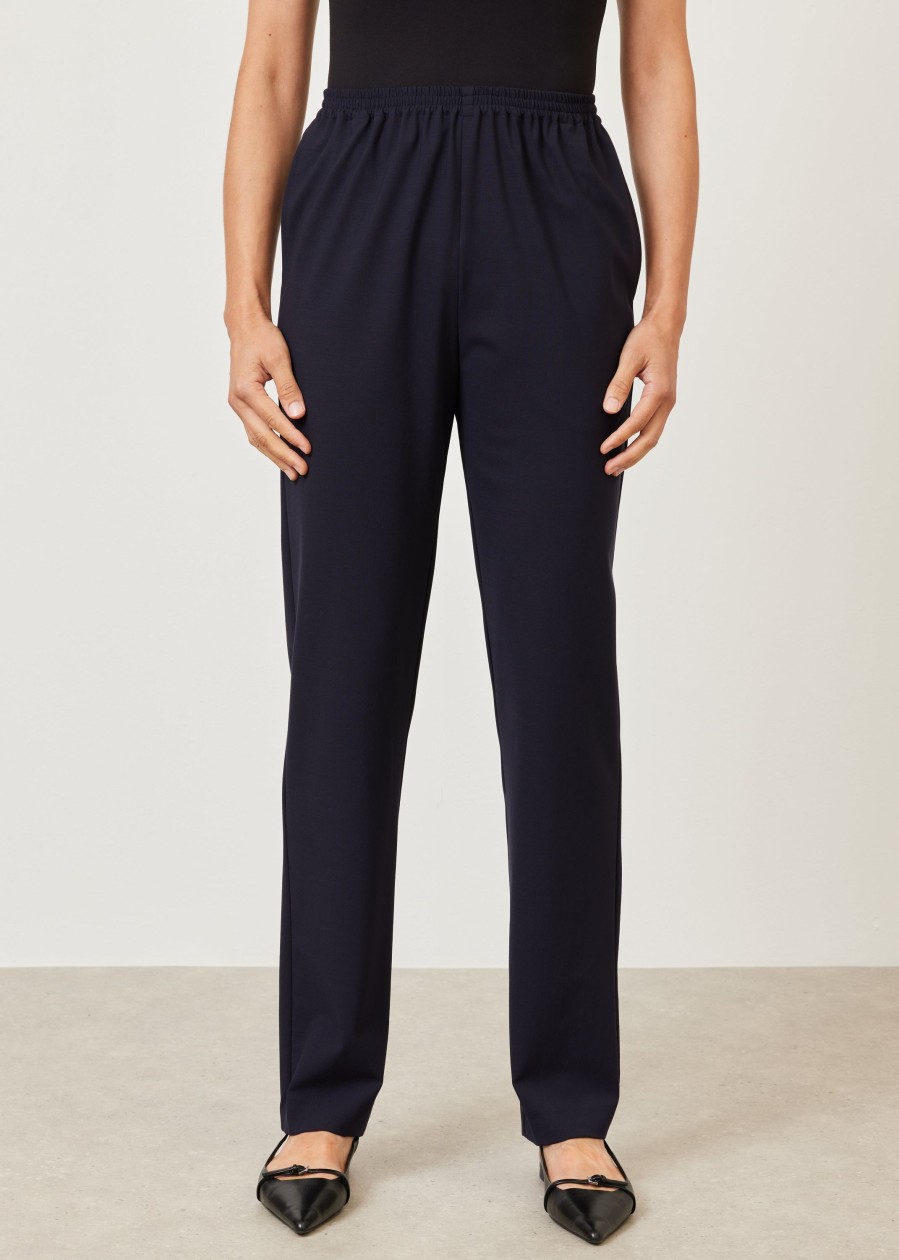 Women Eskandar | Narrow Trouser Navy