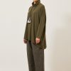 Women Eskandar | Smaller Front Larger Back Scrunch Neck Sweater-Long Armygreen