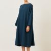 Women Eskandar | Imperial Scoop Neck Dress Darkteal