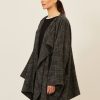 Women Eskandar | Jacket Coat-Long Plus Greymix