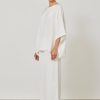 Women Eskandar | 3/4 Sleeve Bateau Neck Tunic-Long White