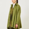 Women Eskandar | Wide A-Line Shirt Jacket With Collar-Long Plus Fernlight