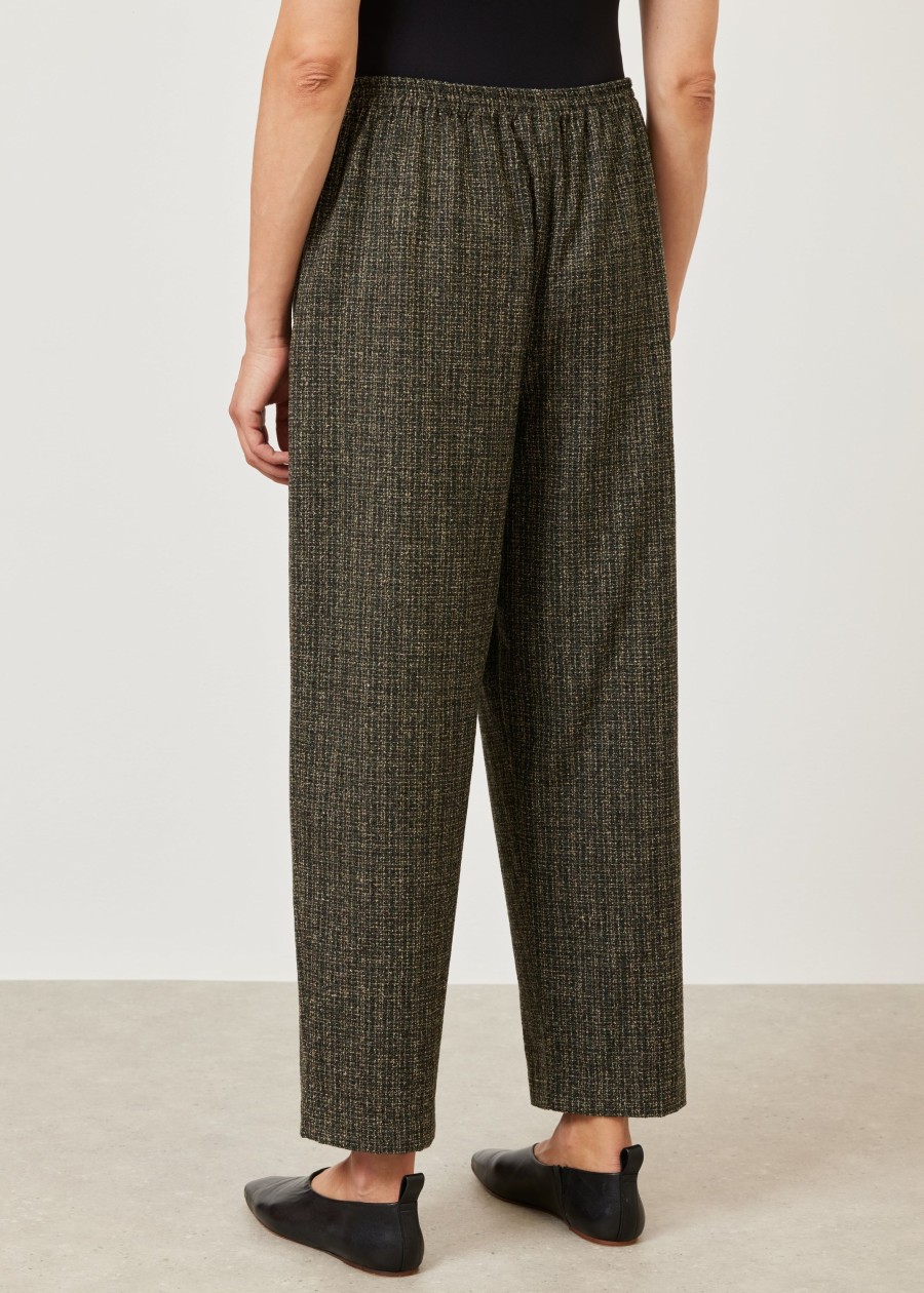 Women Eskandar | Longer Japanese Trouser Darkmoss