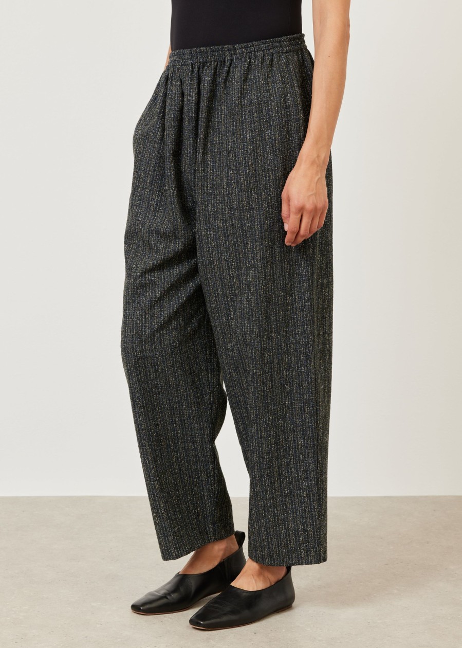 Women Eskandar | Longer Japanese Trouser Tealdark