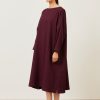 Women Eskandar | Imperial Scoop Neck Dress Cochineal