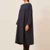 Women Eskandar | Imperial Scoop Neck Dress Navydark